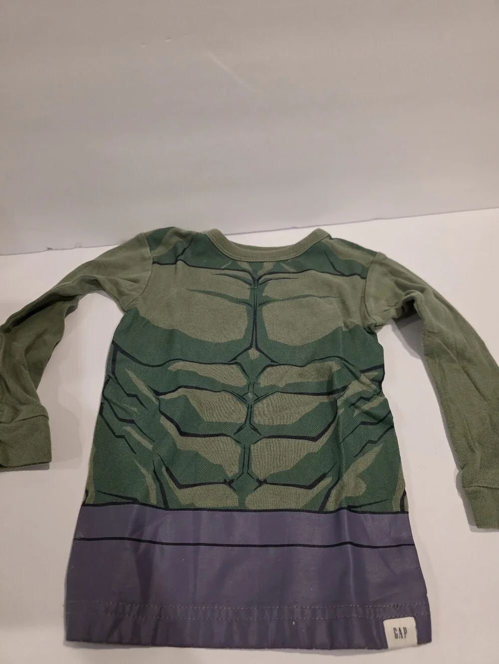 Kids Colorblock Thermal Hulk Pjs - Blue with Green Cuffs Baby Gap Size 2 Organic
